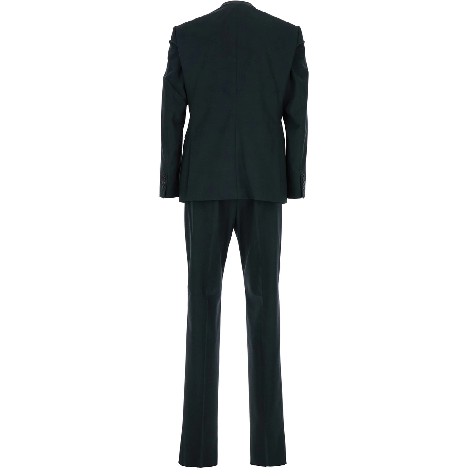 Grey Single-Breasted Suit with Notched Revers in Wool Blend Man
