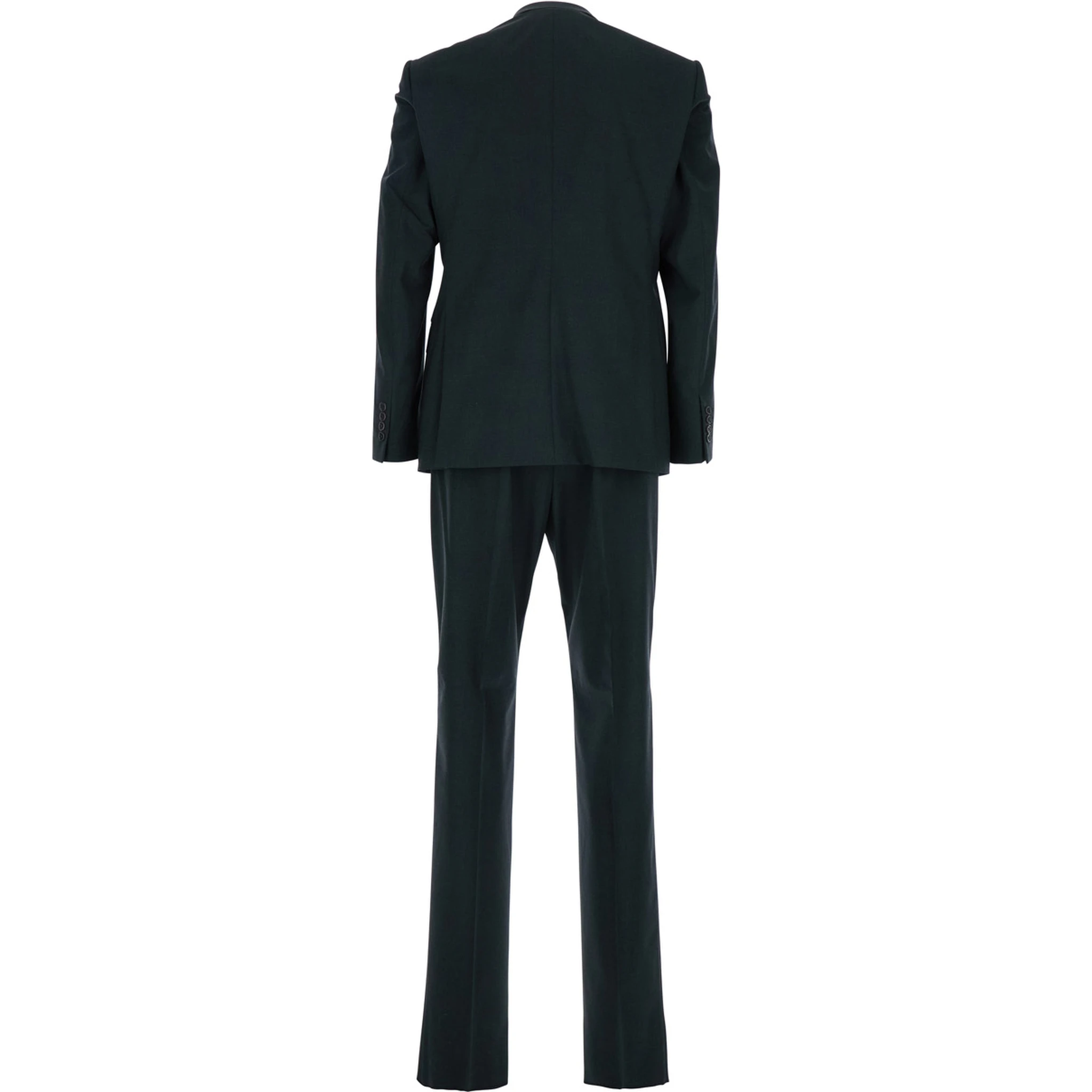 Grey Single-Breasted Suit with Notched Revers in Wool Blend Man