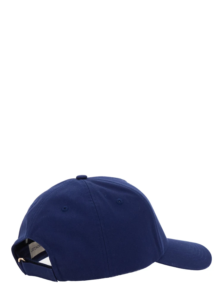 Blue Baseball Cap with Logo Lettering on the Front in Cotton Man