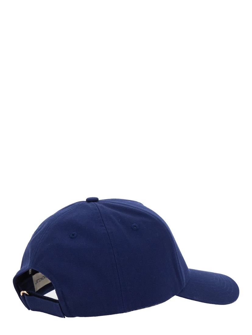 Blue Baseball Cap with Logo Lettering on the Front in Cotton Man