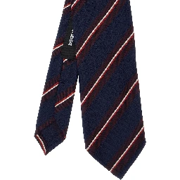 Blue Tie with All-Over Striped Motif in SIlk Man
