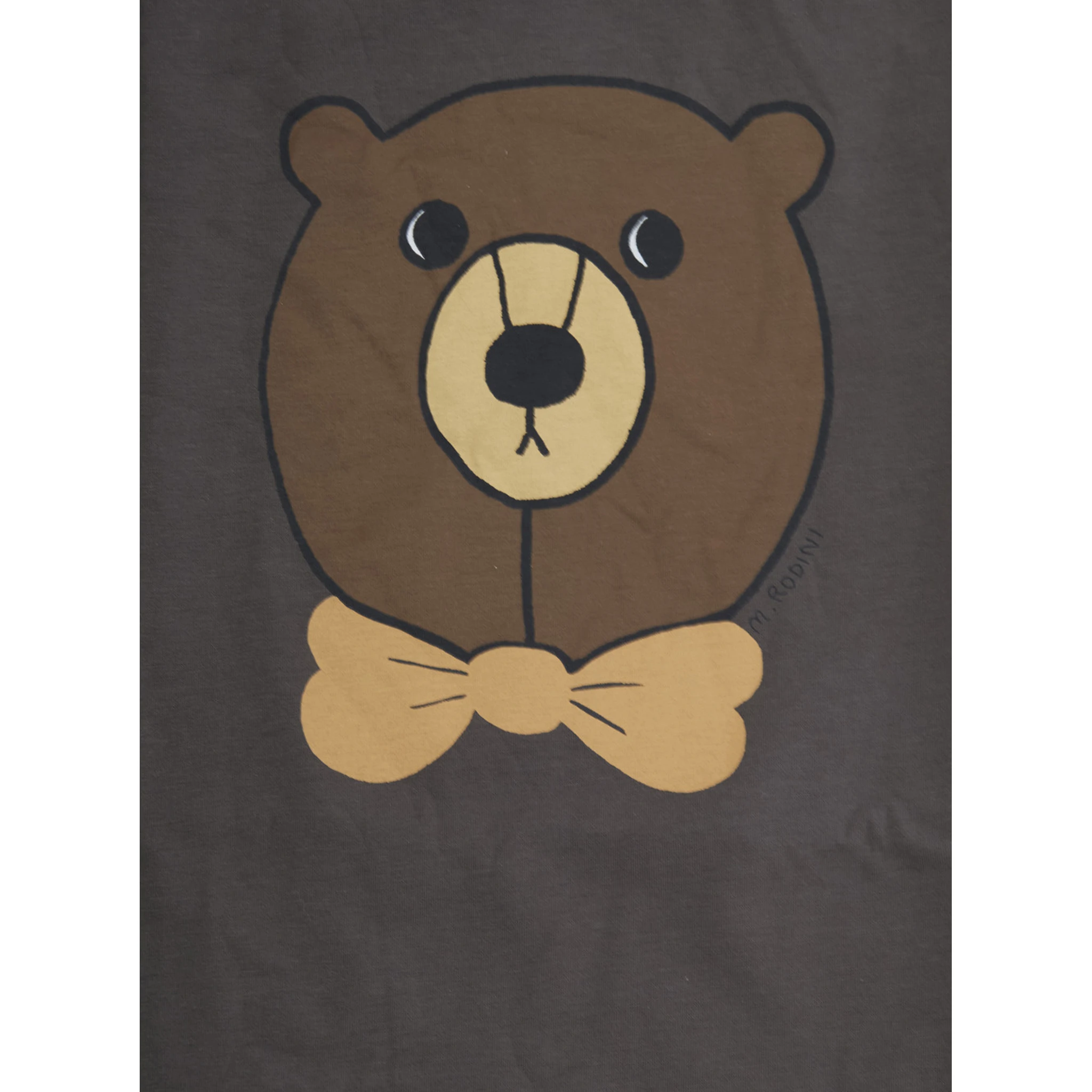 Grey Crew Neck Sweater with Front Print in Cotton Boy