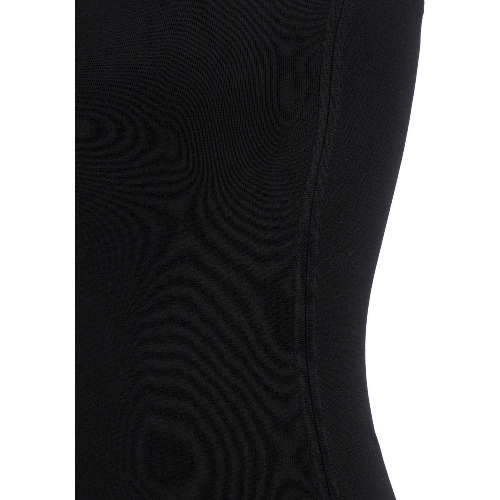 Black Sleeveless Off-Shoulder Top in Viscose Blend Stretch Woman