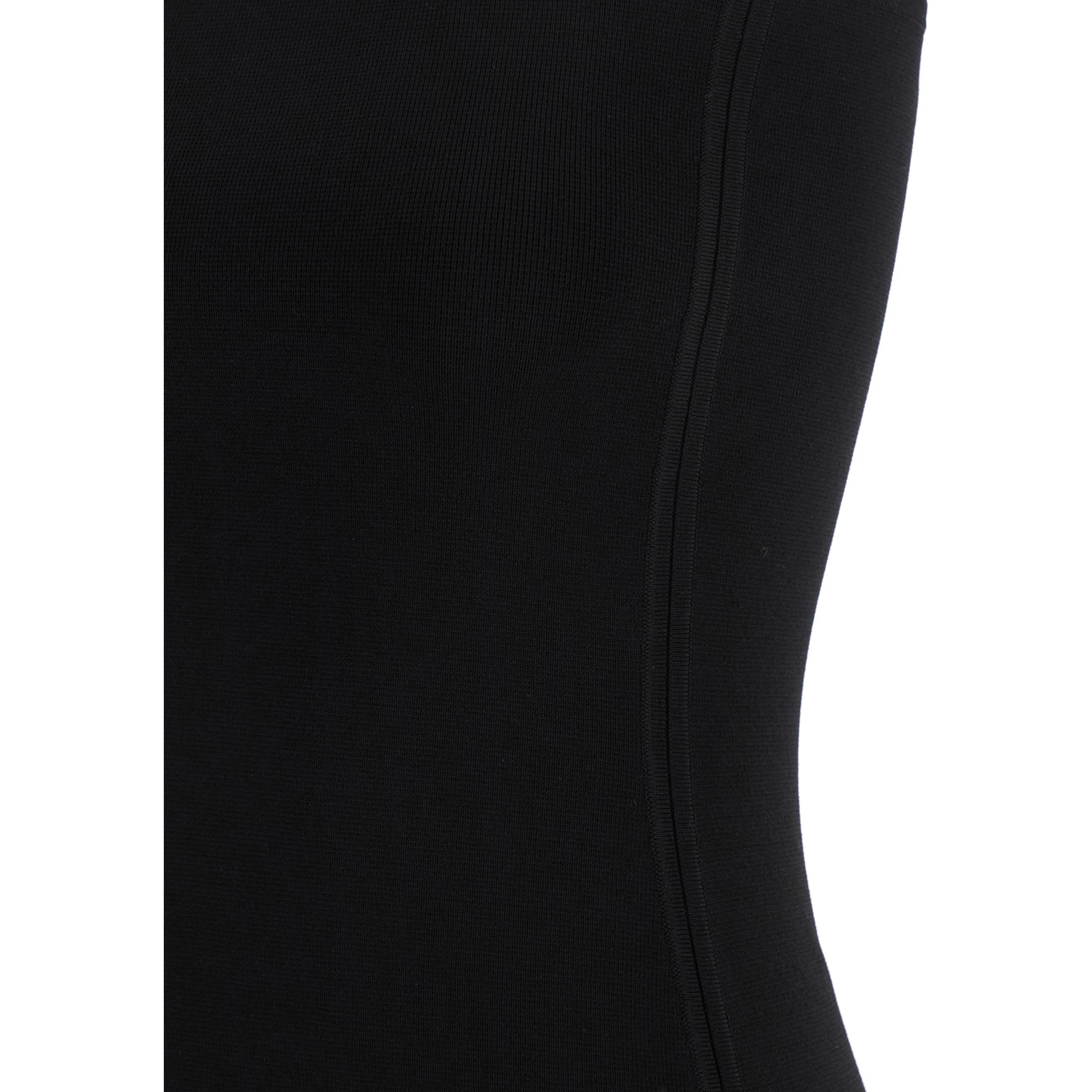 Black Sleeveless Off-Shoulder Top in Viscose Blend Stretch Woman
