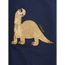 Blue Sweatshirt with Dino Patch on the Front in Cotton Boy