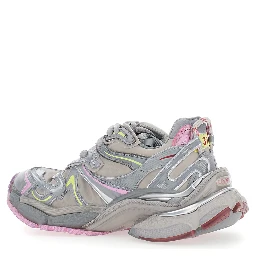 Runner 2 Beige Sneaker with Embossed Logo in Mesh and Nylon Woman