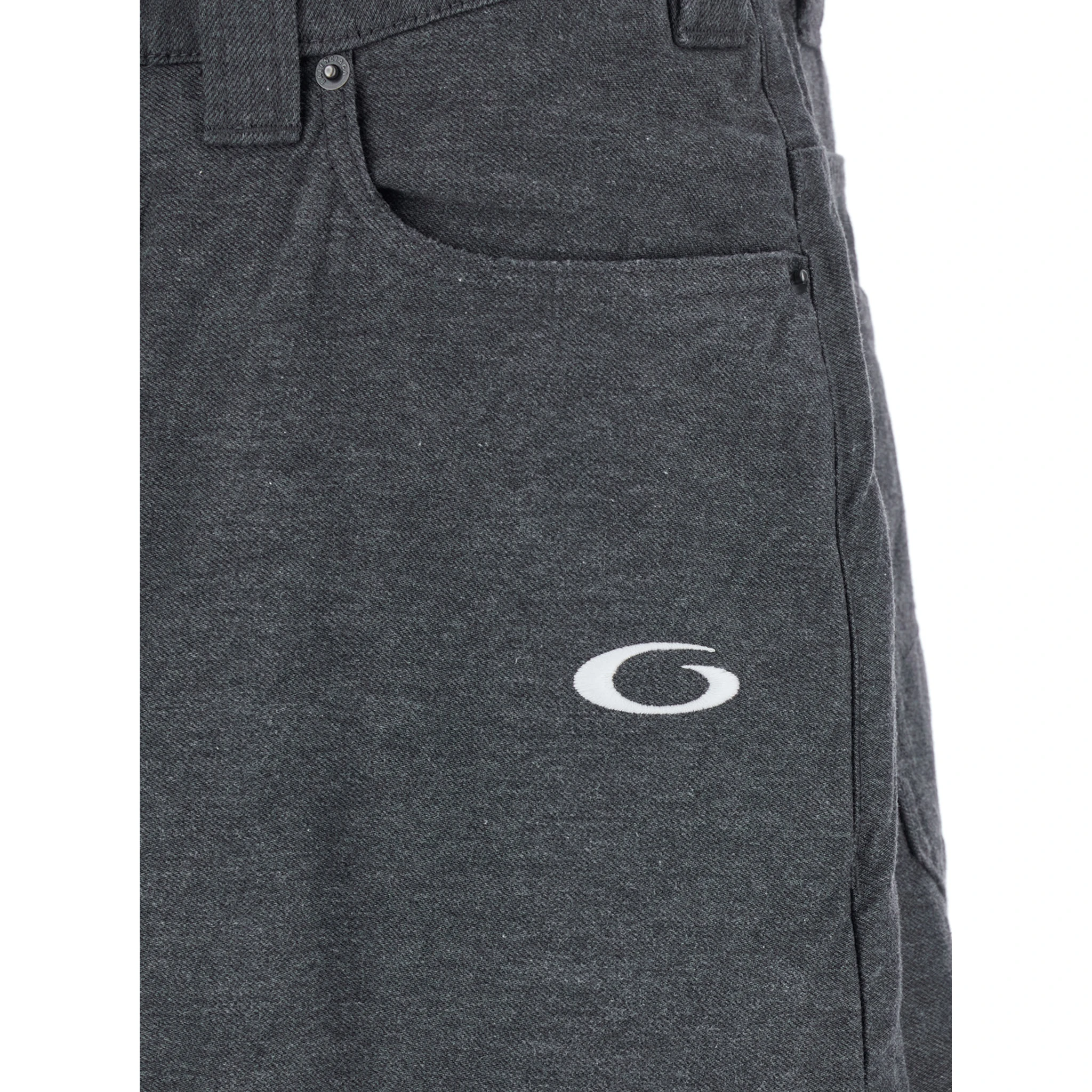 Grey Oversize Pants with Logo Detail on the Front and Logo Patch on the Rear in Cotton Man