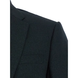 Grey Single-Breasted Suit with Notched Revers in Wool Blend Man