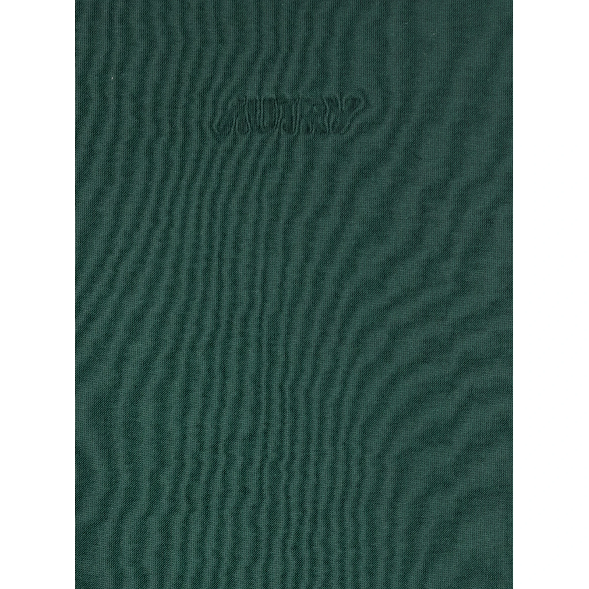 Green Hoodie with Dropped Shoulders in Neoprene Man