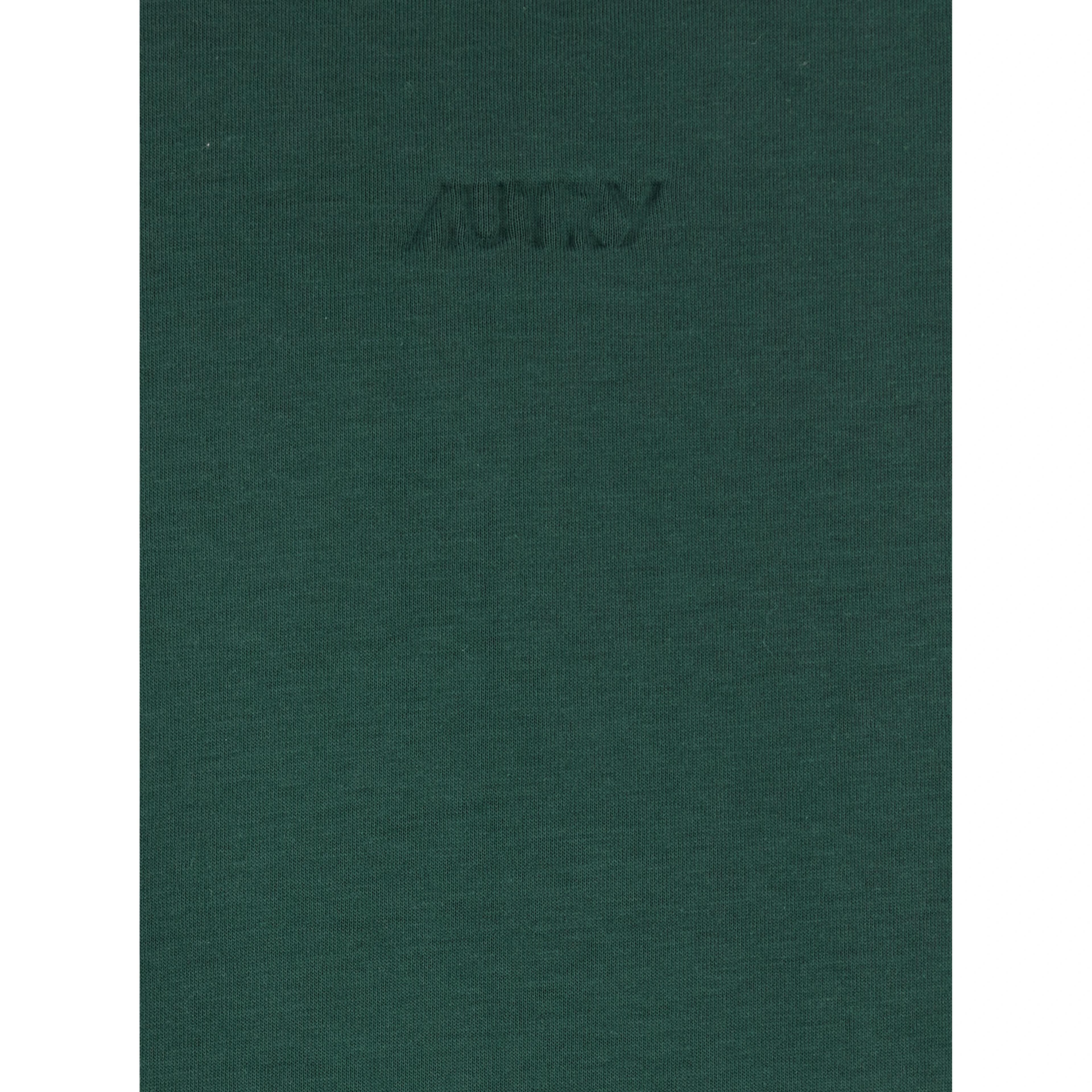 Green Hoodie with Dropped Shoulders in Neoprene Man