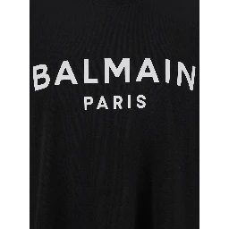 Black Crewneck T-Shirt with Logo Lettering on the Front in Cotton Man