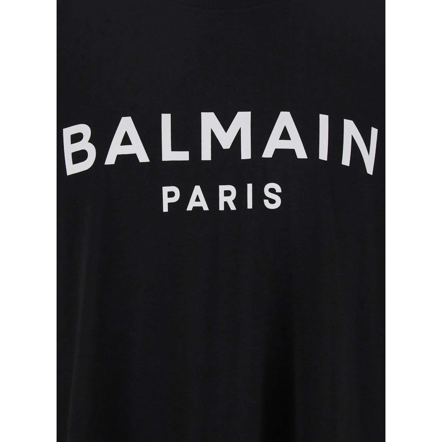 Black Crewneck T-Shirt with Logo Lettering on the Front in Cotton Man