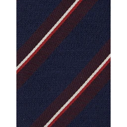 Blue Tie with All-Over Striped Motif in SIlk Man