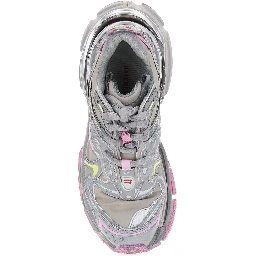 Runner 2 Beige Sneaker with Embossed Logo in Mesh and Nylon Woman