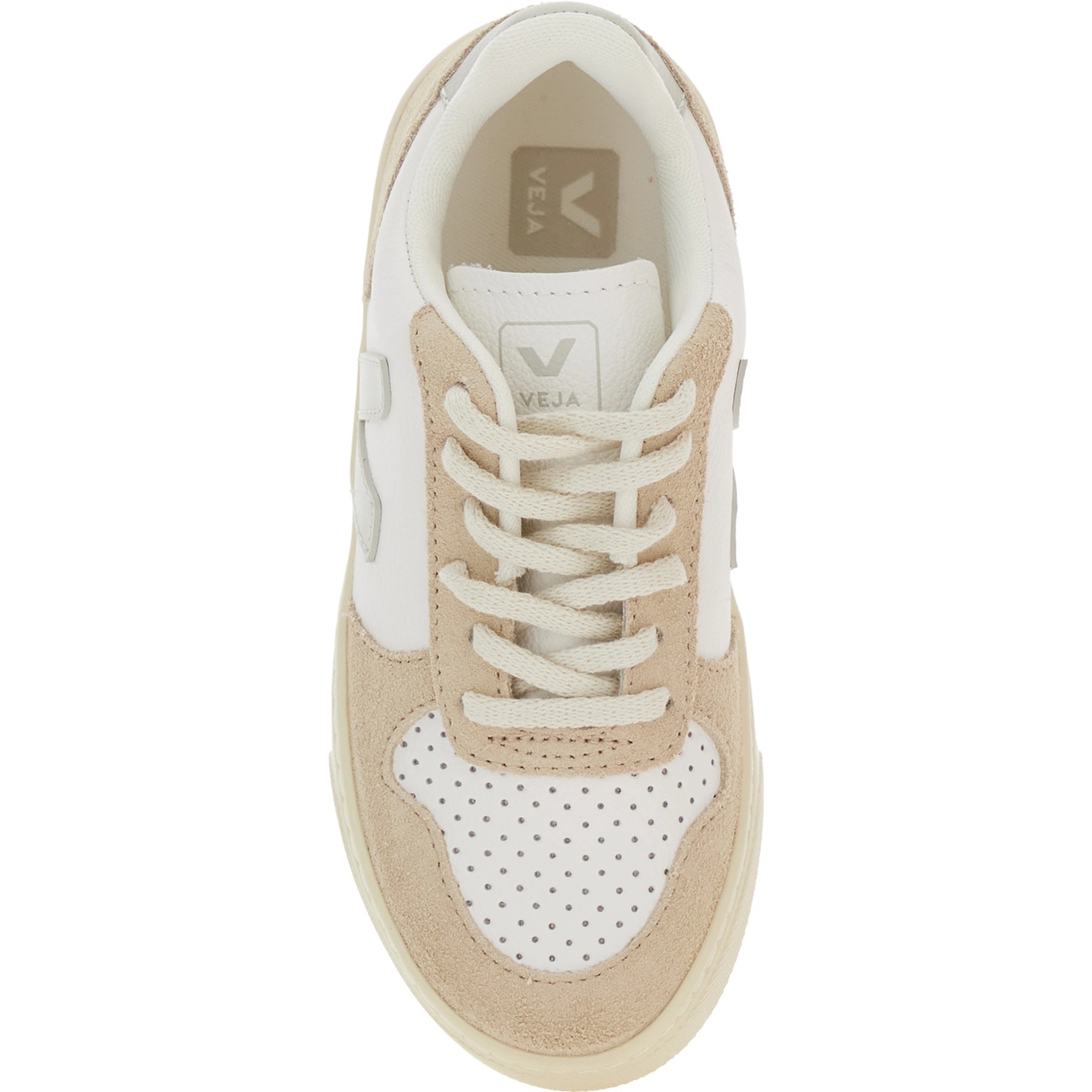 White Low Top Sneakers with Logo Patch on the Side and Contrasting Heel with Logo Lettering in Leather Unisex