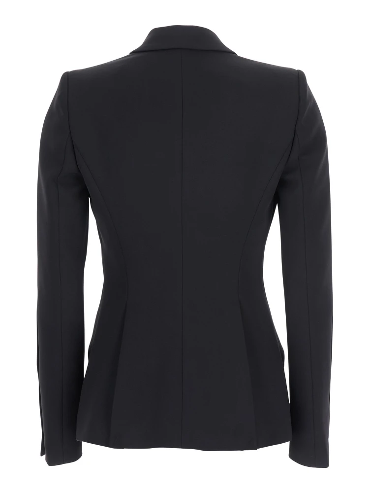 Black Jacket with Lance Revers in Fabric Woman alternative