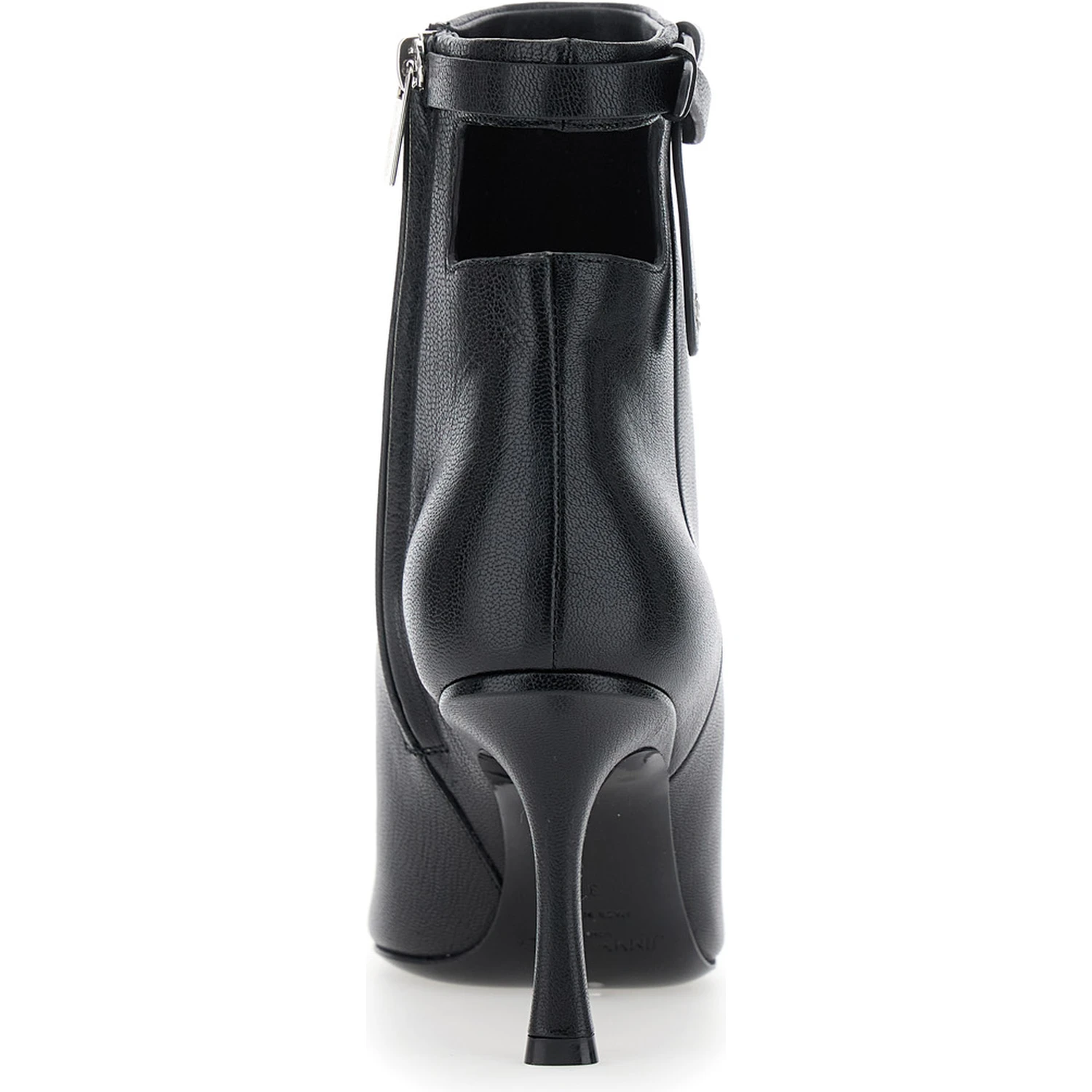 Camie Black Ankle Boots with Knot Detail in Leather Woman