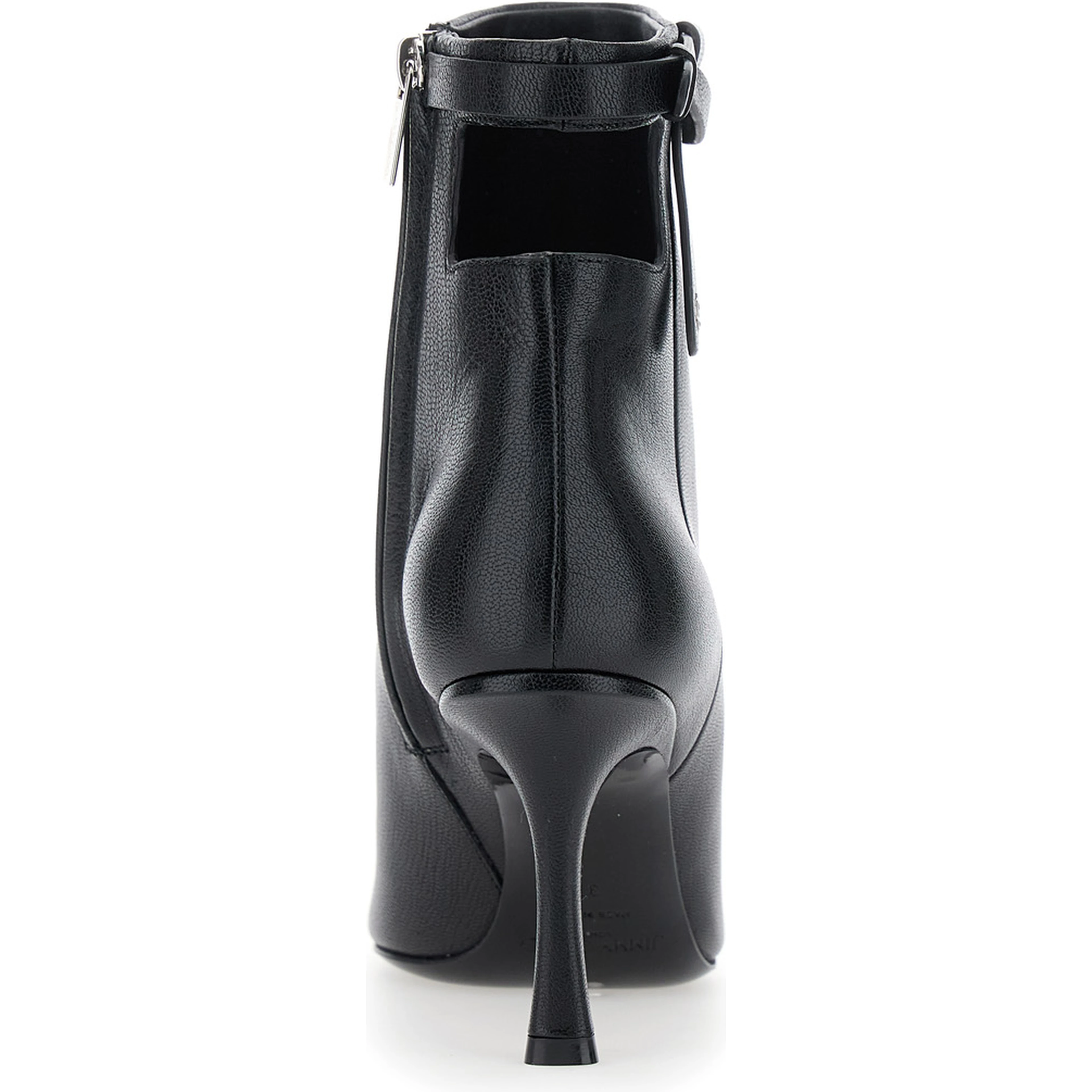 Camie Black Ankle Boots with Knot Detail in Leather Woman