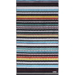 Curt Multicolor Beach Towel with All-Over ZigZag Motif in Cotton Home
