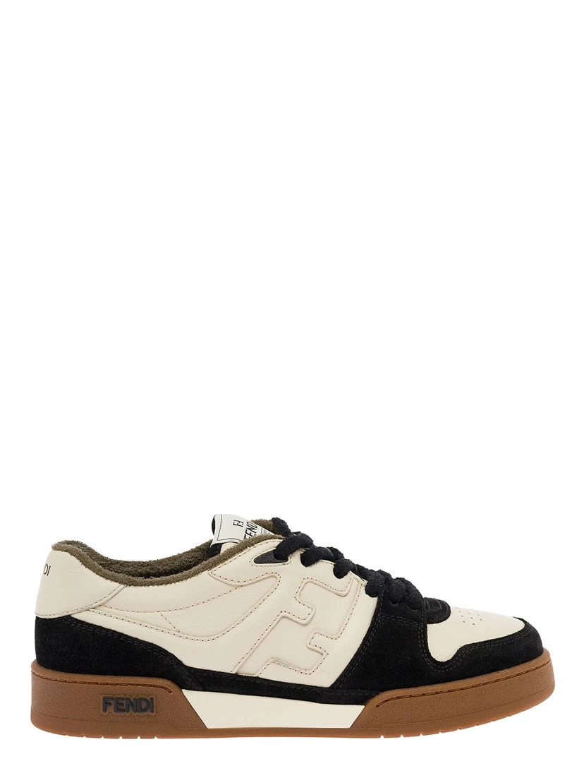 Fendi Mans Low Top Black Suede Sneakers