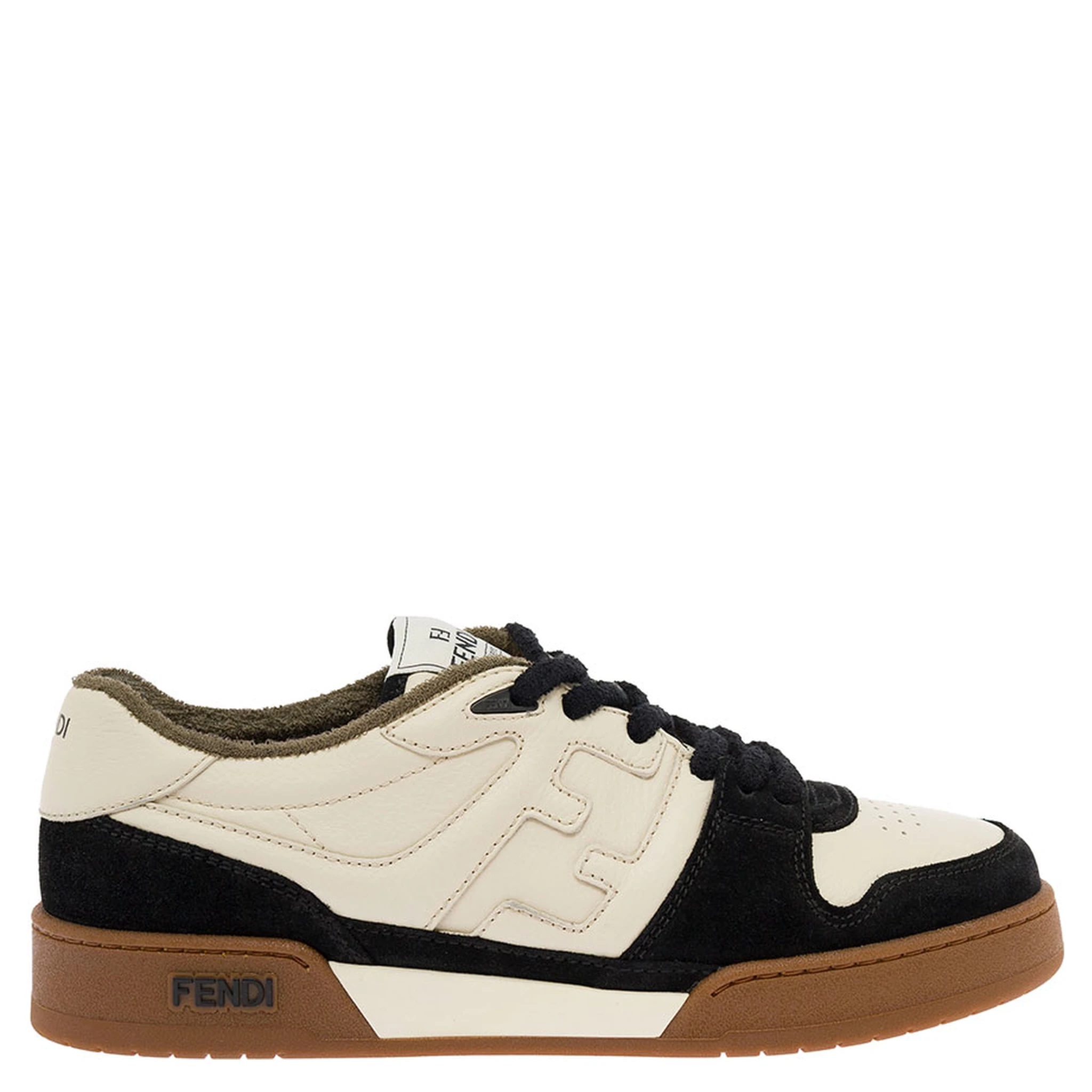 Fendi Mans Low Top Black Suede Sneakers