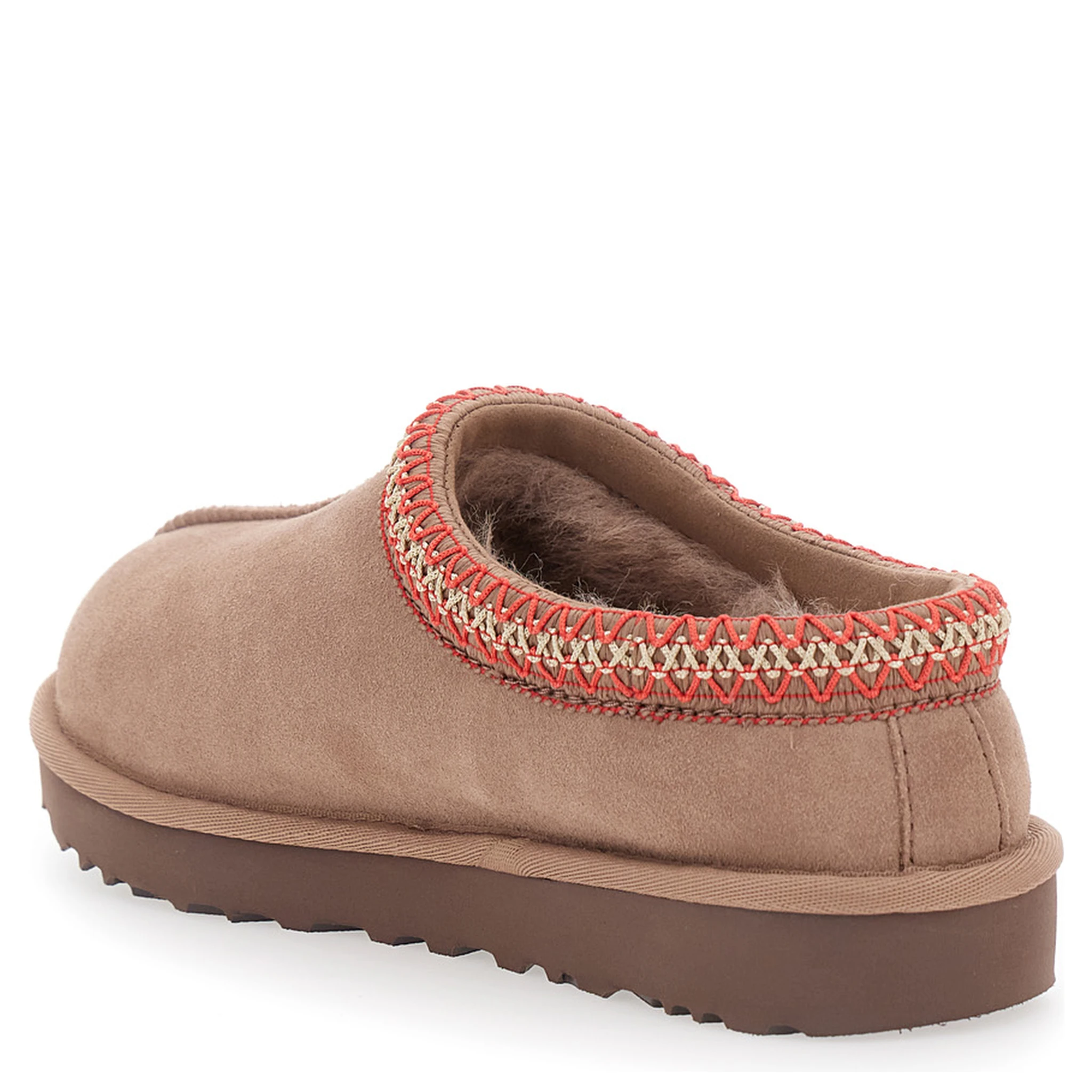 Tasman Beige Mules with Embossed Logo in Suede Woman