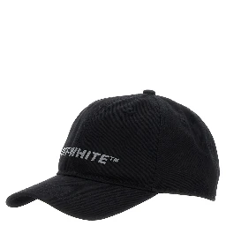 Black Baseball Cap with Logo Lettering on the Front in Cotton Boy