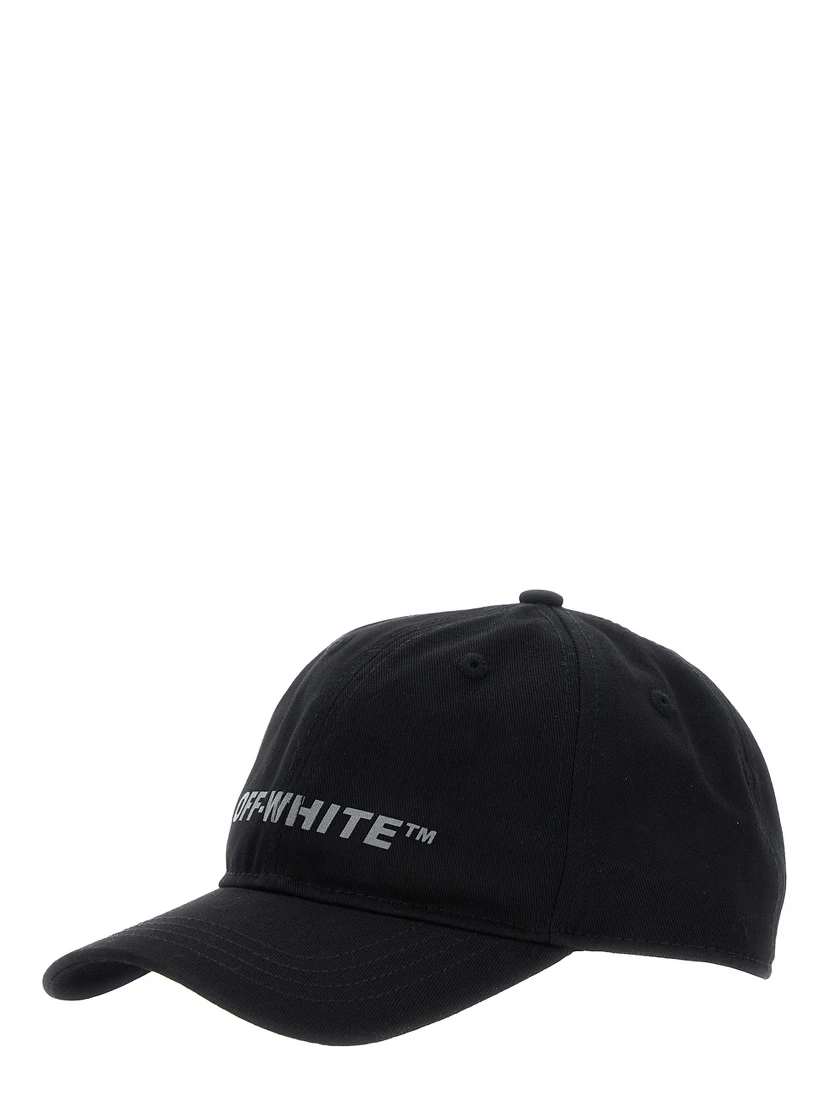 Black Baseball Cap with Logo Lettering on the Front in Cotton Boy