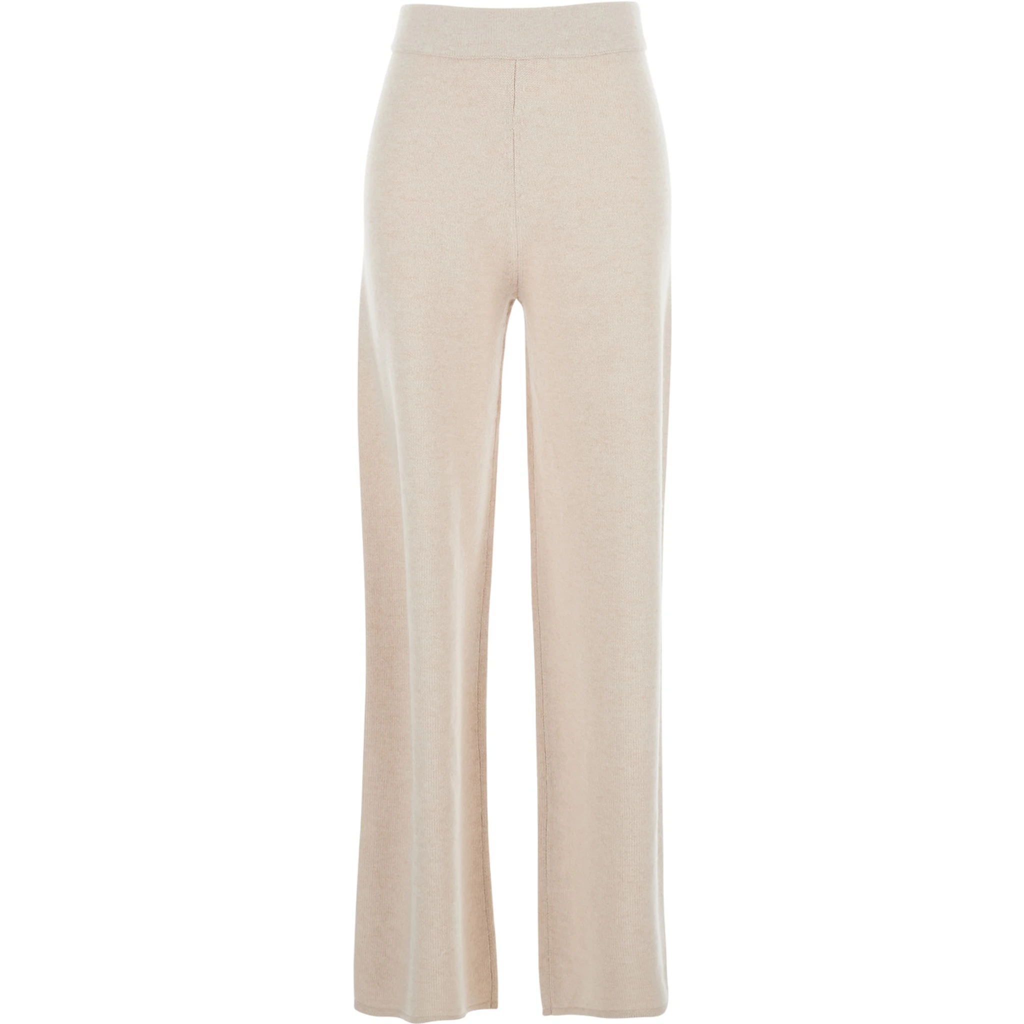 Mortitz Beige Trousers with Elastic Waist in Wool Blend Woman