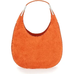 حقيبة فلورنس الصغيرة البرتقالية ذات الفتحة العلوية من الجلد المدبوغ للنساء