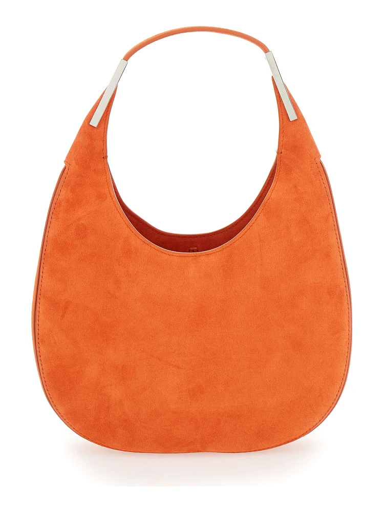 حقيبة فلورنس الصغيرة البرتقالية ذات الفتحة العلوية من الجلد المدبوغ للنساء