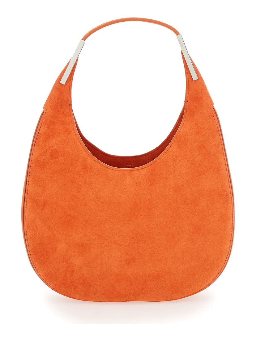 حقيبة فلورنس الصغيرة البرتقالية ذات الفتحة العلوية من الجلد المدبوغ للنساء