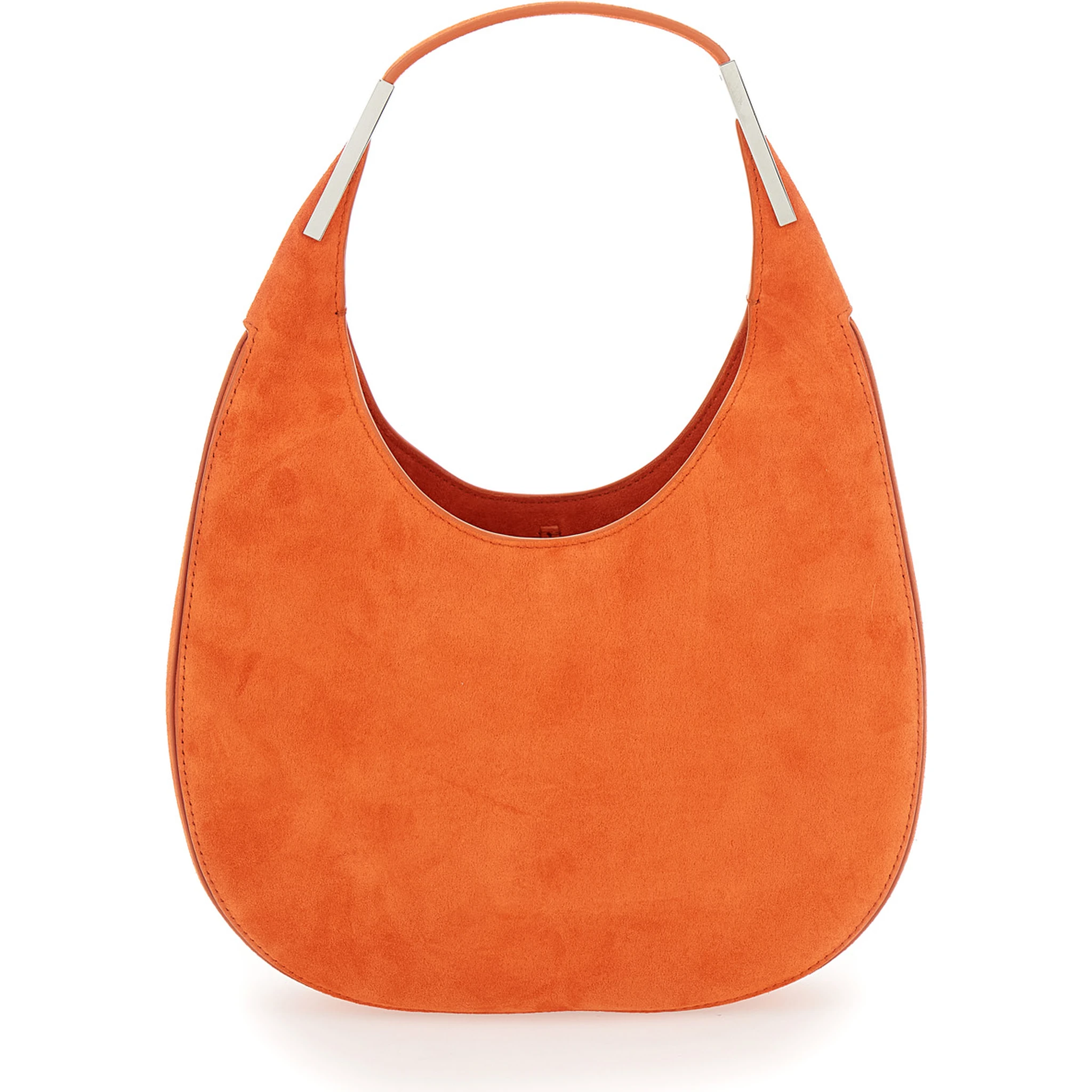 حقيبة فلورنس الصغيرة البرتقالية ذات الفتحة العلوية من الجلد المدبوغ للنساء