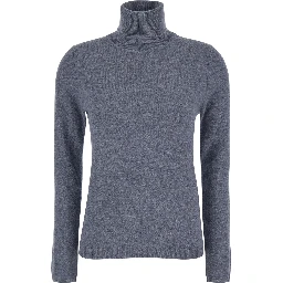 Grey Turtleneck in Cashmere Woman