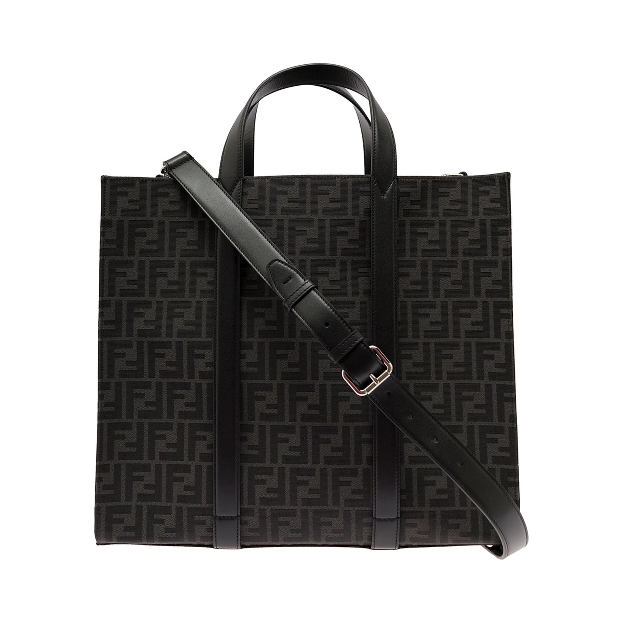 Fendi Mans  Jacquard FF Fabric Shopper  Bag
