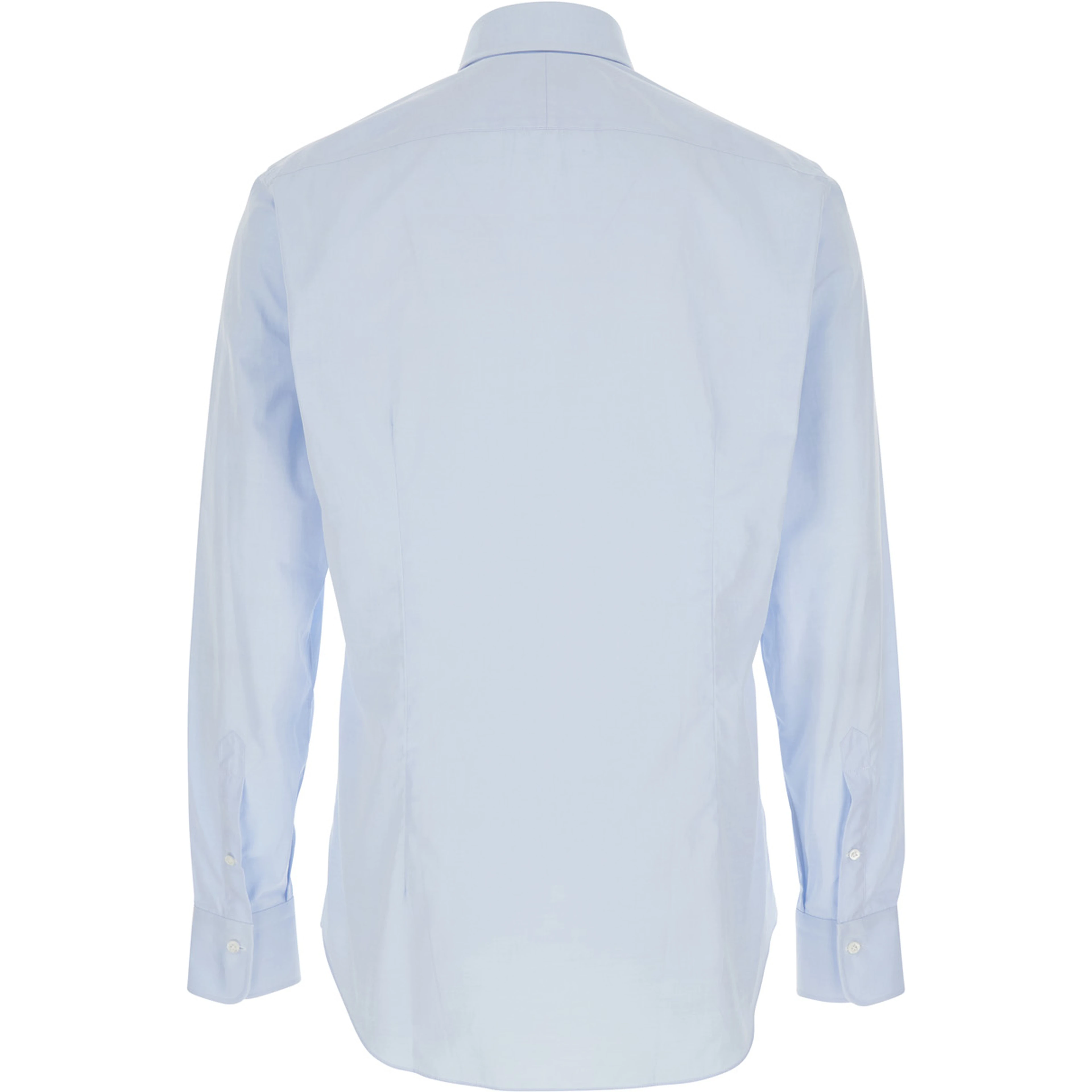 Light Blue Shirt with Classic Collar in Cotton Man
