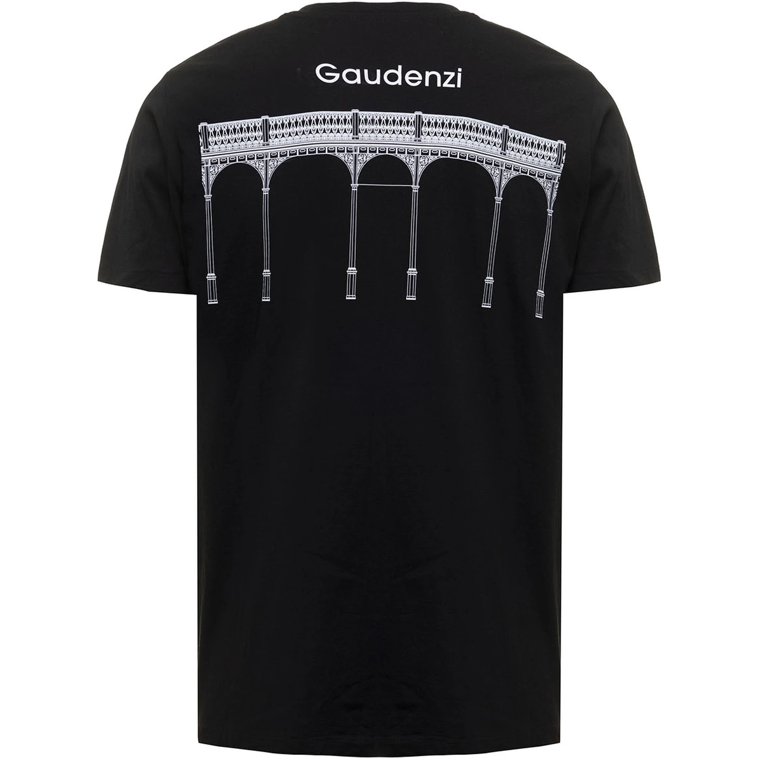 Black Cotton T-shirt with Logo print Gaudenzi Woman