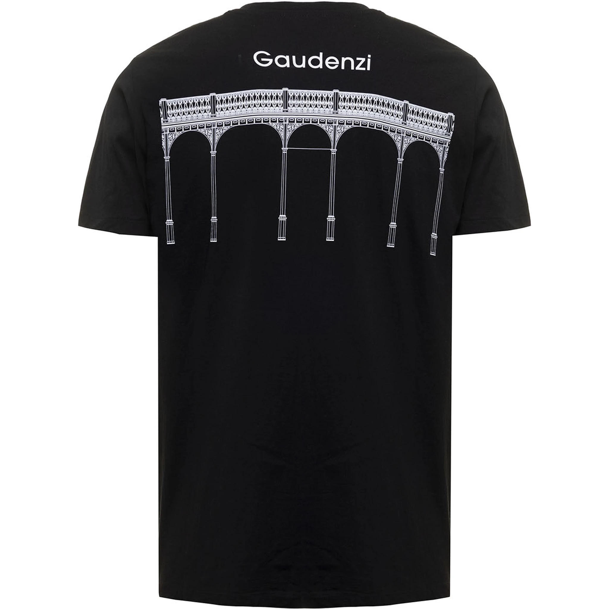 Black Cotton T-shirt with Logo print Gaudenzi Woman