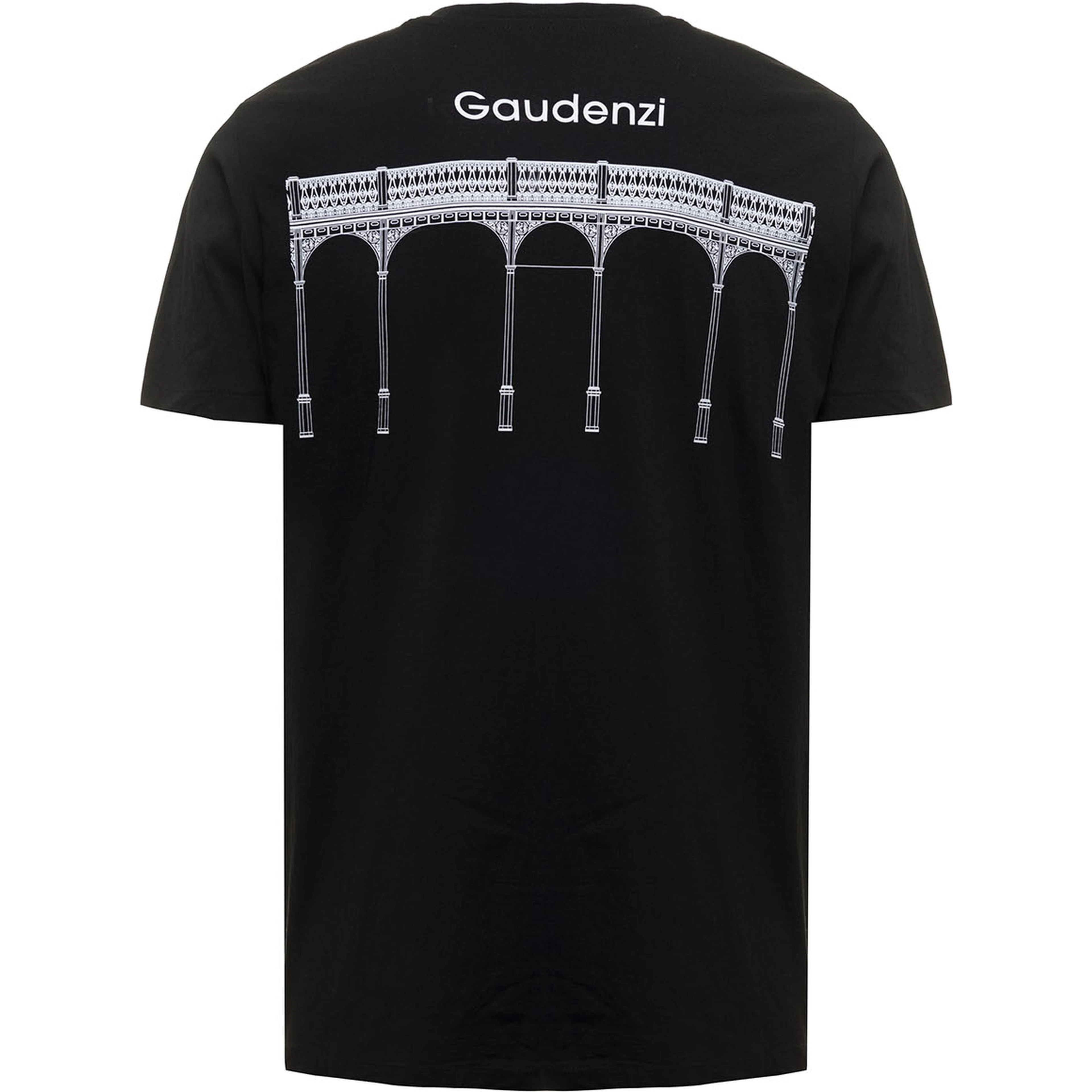 Black Cotton T-shirt with Logo print Gaudenzi Woman