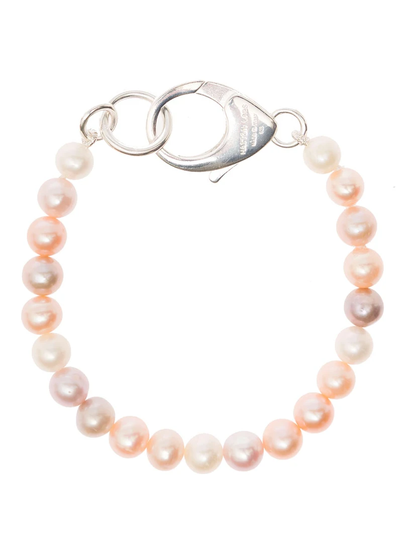 Silver Bracelet with Mixed Pink Freshwater Pearls Woman