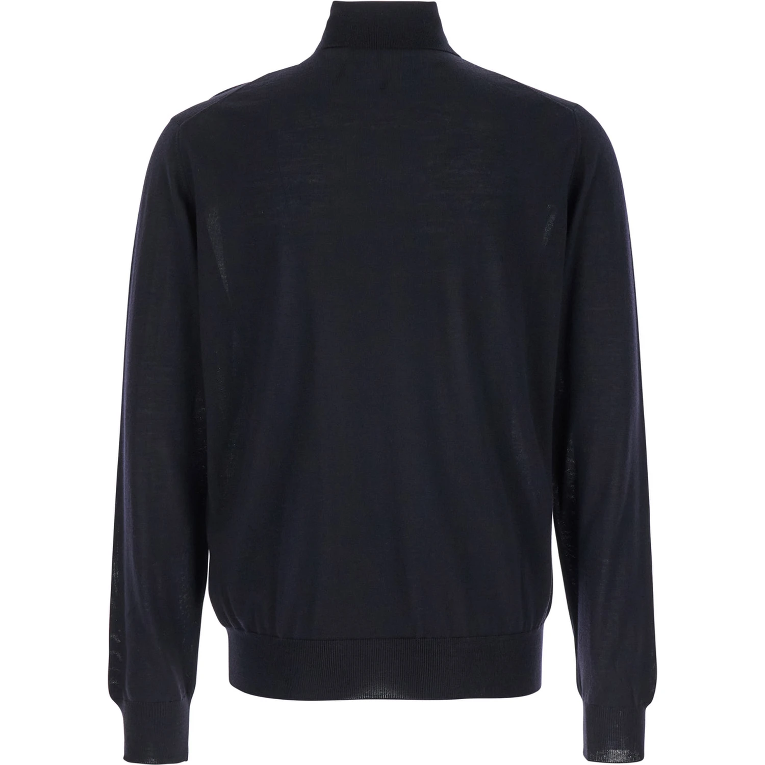 Blue Turtleneck with Long Sleeves in Wool Man