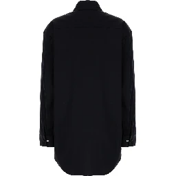 Oversized Black Shirt in Cotton Woman