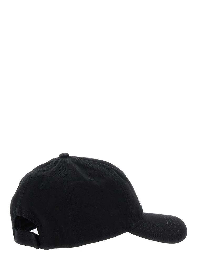 Black Baseball Cap with Logo Lettering on the Front in Cotton Boy alternative