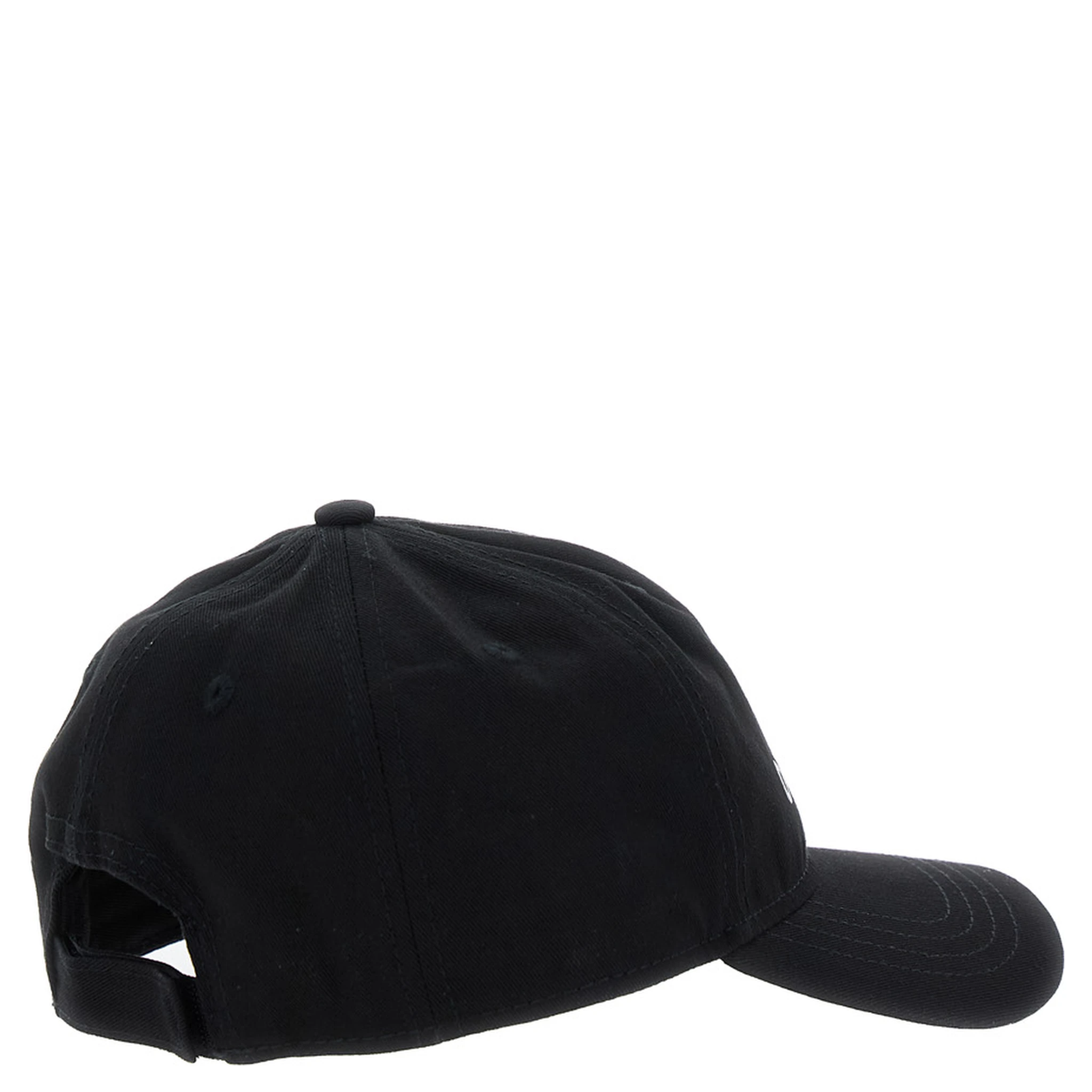 Black Baseball Cap with Logo Lettering on the Front in Cotton Boy