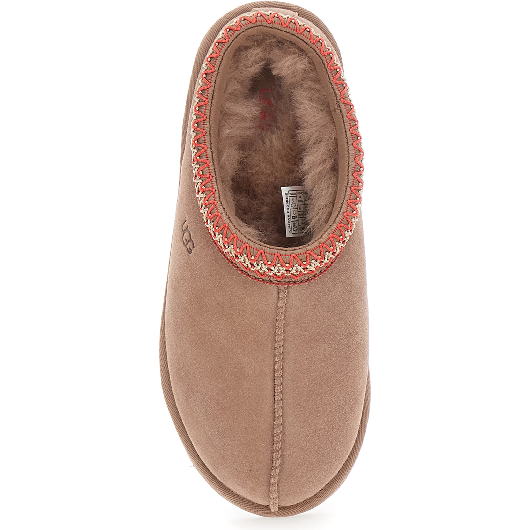 Tasman Beige Mules with Embossed Logo in Suede Woman