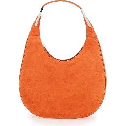 حقيبة فلورنس الصغيرة البرتقالية ذات الفتحة العلوية من الجلد المدبوغ للنساء