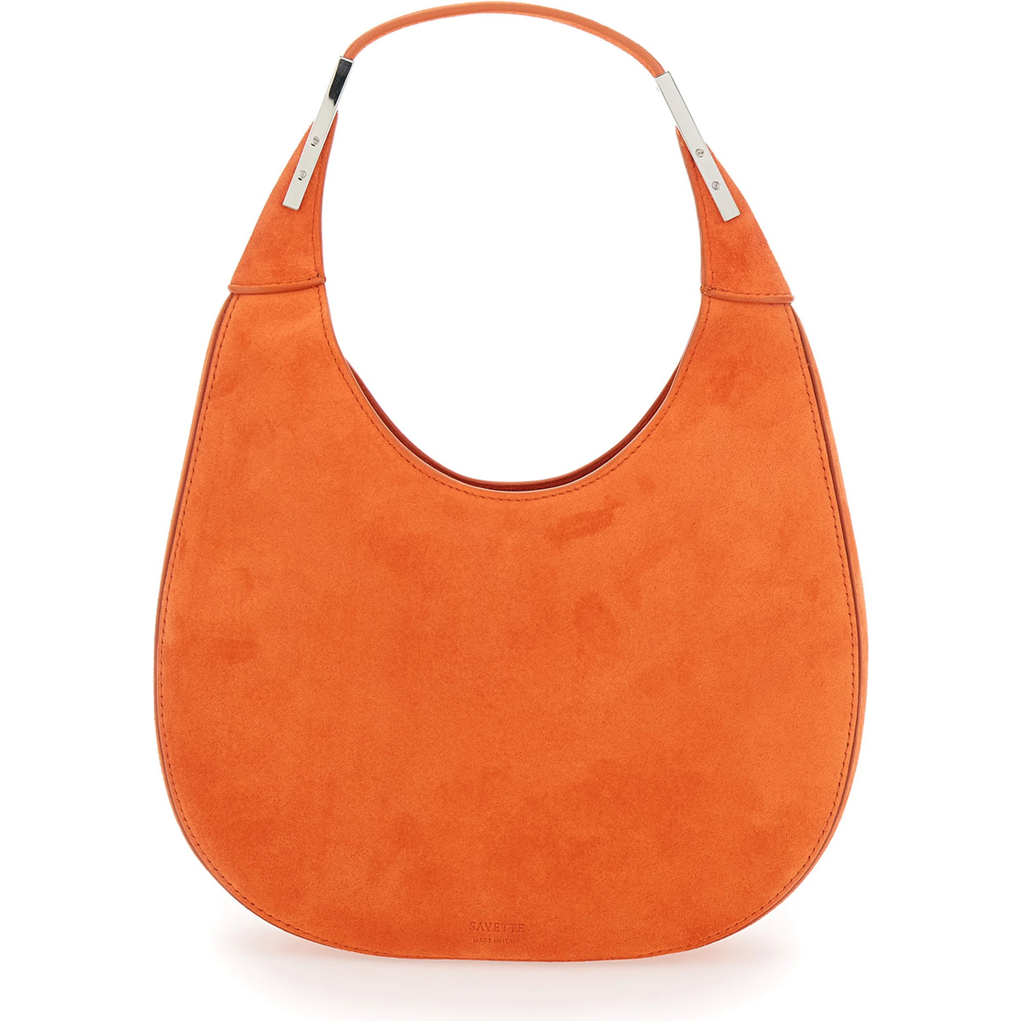 حقيبة فلورنس الصغيرة البرتقالية ذات الفتحة العلوية من الجلد المدبوغ للنساء