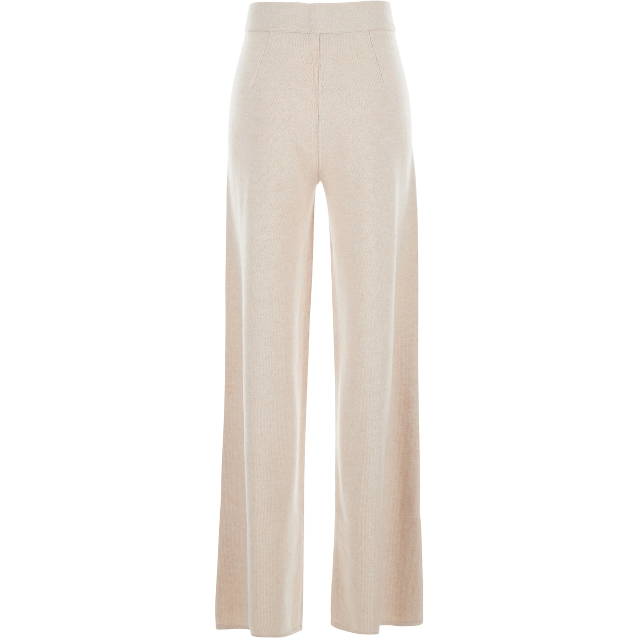 Mortitz Beige Trousers with Elastic Waist in Wool Blend Woman