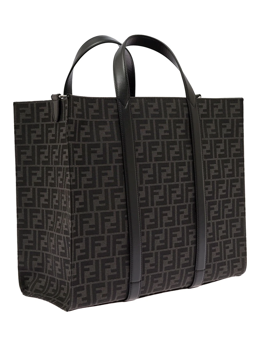 Fendi Mans  Jacquard FF Fabric Shopper  Bag