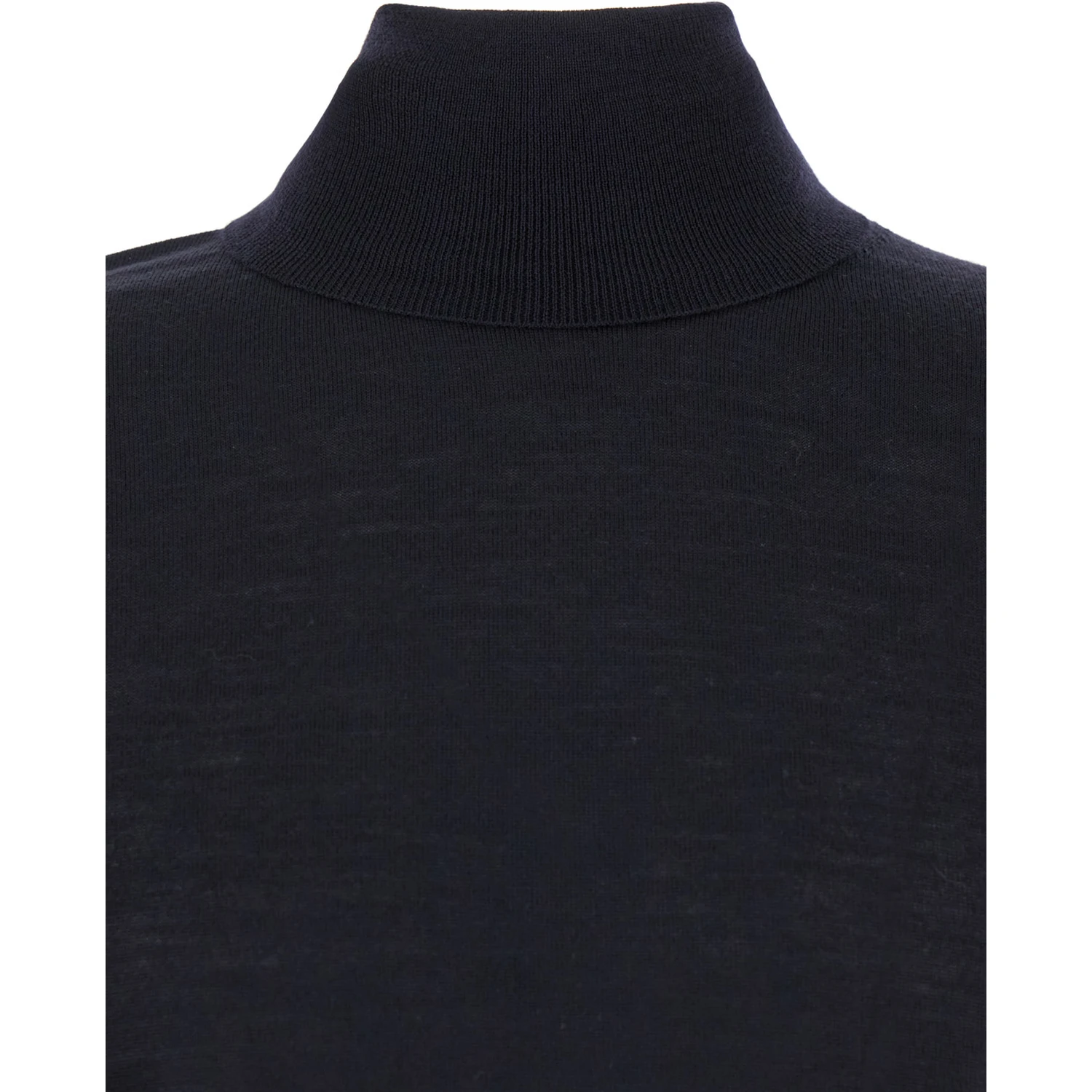 Blue Turtleneck with Long Sleeves in Wool Man